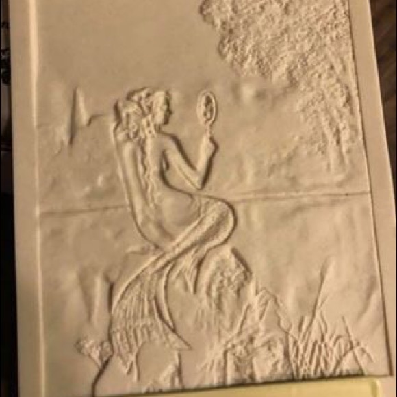 NIB RARE Mermaid Jessica Galbreth Lithophane Porcelain Garden VINTAGE DEAD-STOCK - Picture 2 of 5